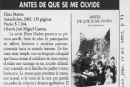 Antes de que se me olvide  [artículo] Gloria Guerra