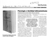 Psicología e identidad latinoamericana  [artículo]