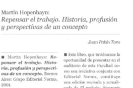 Repensar el trabajo  [artículo] Juan Pablo Toro