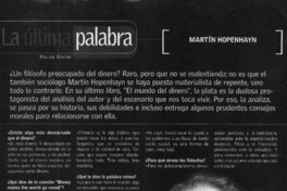 La última palabra  [artículo] Pauline Kantor