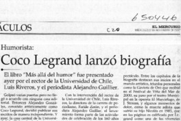 Coco Legrand lanzó biografía  [artículo]