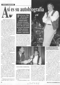 Así es su autobiografía  [artículo] Italo Passalacqua C.