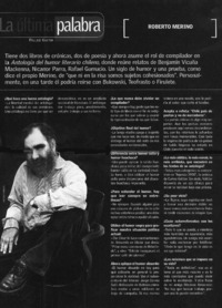 La última palabra  [artículo] Pauline Kantor