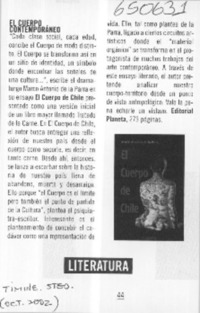 El cuerpo contemporáneo  [artículo]