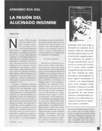 La pasión del alucinado insomne  [artículo] Virginia Vidal