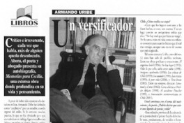 Un versificador  [artículo] Delia Pizarro San Martín