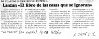 Lanzan "El libro de las cosas que se ignoran"  [artículo]