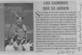 Los caminos que se abren  [artículo]