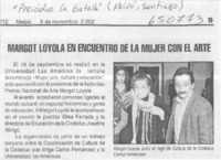 Margot Loyola en encuentro de la mujer con el arte  [artículo]
