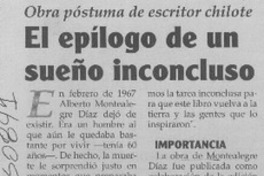 El epílogo de un sueño inconcluso  [artículo]