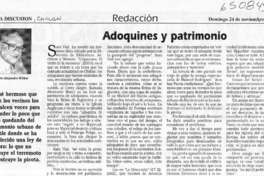 Adoquines y patrimonio  [artículo] Alejandro Witker