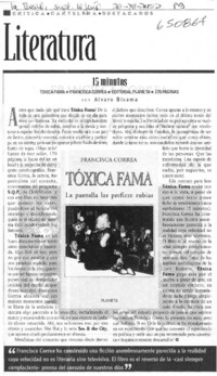 15 minutos  [artículo] Alvaro Bisama