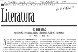 15 minutos  [artículo] Alvaro Bisama