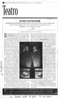 Jóvenes experimentados  [artículo] Eduardo Guerrero del Río