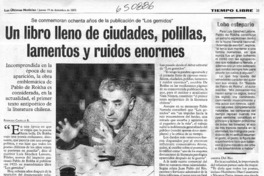 Un libro lleno de ciudades, polillas, lamentos y ruidos enormes  [artículo] Rodrigo Castillo R.
