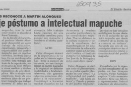 Homenaje póstumo a intelectual mapuche