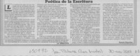 Escritura poética  [artículo] Ramón Riquelme