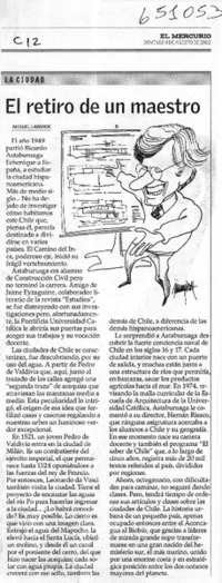 El retiro de un maestro  [artículo] Miguel Laborde