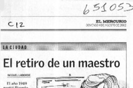 El retiro de un maestro  [artículo] Miguel Laborde