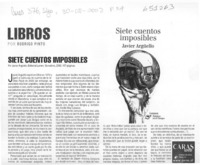Siete cuentos imposibles  [artículo] Rodrigo Pinto
