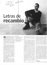Letras de recambio  [artículo] Verónica Guarda