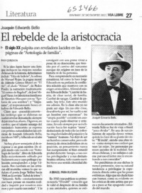 El rebelde de la aristocracia
