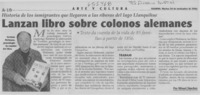 Lanzan libro sobre colonos alemanes  [artículo] Misael Sánchez
