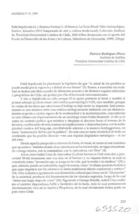 La fiesta ritual  [artículo] Patricio Rodríguez-Plaza