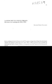 Lafourcade y el cuento chileno  [artículo] Eduardo Godoy Gallardo