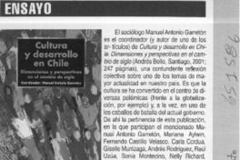 Cultura y desarrollo en Chile  [artículo] Rodrigo Pinto