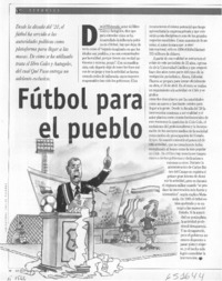 Fútbol para el pueblo  [artículo]