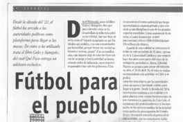 Fútbol para el pueblo  [artículo]