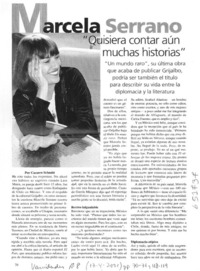 Marcela Serrano, "quisiera contar aún muchas historias"  [artículo] Carmen Schmitt