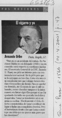 El cigarro y yo  [artículo]