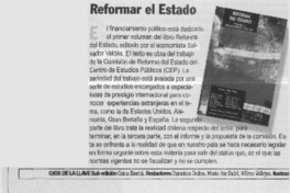 Reformar el Estado  [artículo]