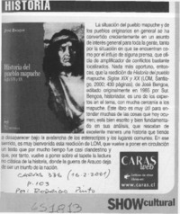 Historia del pueblo mapuche  [artículo] Rodrigo Pinto