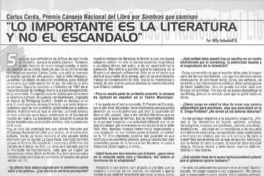 "Lo importante es la literatura y no el escándalo"  [artículo] Willy Haltenhoff N.
