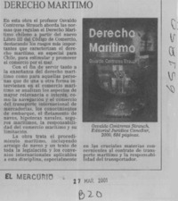 Derecho marítimo  [artículo]