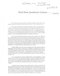 Desde Emar, pasando por Cortázar  [artículo] Daniela Goñi