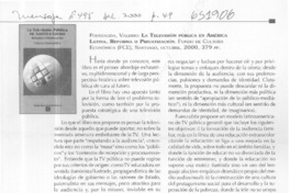 La televisión pública en América Latina  [artículo] Martín Hopenhayn