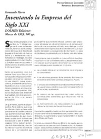 Inventando la empresa del siglo XXI  [artículo] Klaudio Araya Pizarro