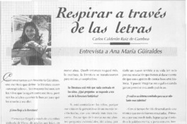 Respirar a través de las letras  [artículo] Carlos Calderón Ruiz de Gamboa