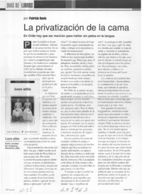 La privatización de la cama  [artículo] Patricio Navia