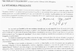 La memoria presente  [artículo] Aldo Alcota