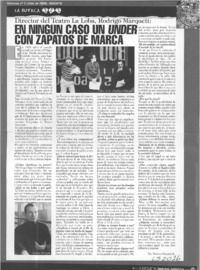 En ningún caso un under con zapatos de marca  [artículo] Patricio Olavarría R.