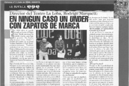 En ningún caso un under con zapatos de marca  [artículo] Patricio Olavarría R.