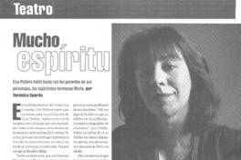 Mucho espíritu  [artículo] Verónica Guarda