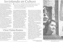 Invirtiendo en cultura  [artículo] Carolina Andonie Dracos