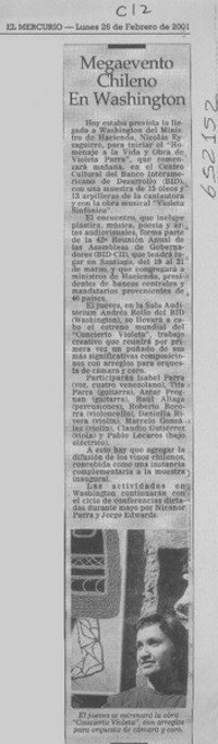 Megaevento chileno en Washington  [artículo]