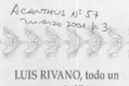Luis Rivano, todo un personaje librero  [artículo] José Vargas Badilla